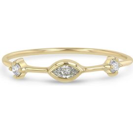 Zoë Chicco Zoë Chicco Paris 14k Gold Marquis Diamond Ring