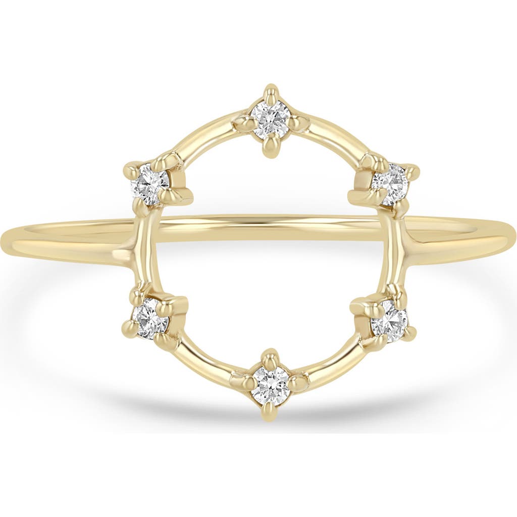 Zoë Chicco Zoë Chicco Prong Diamonds 14k Gold Diamond Circle Ring