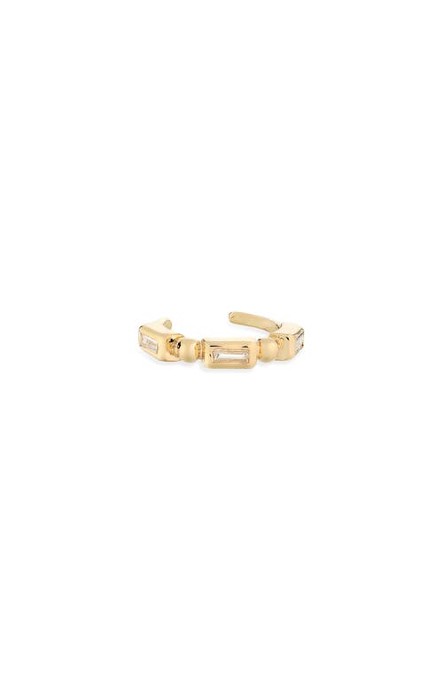 Zoë Chicco Zoë Chicco Single 14K Gold Baguette Bezel Diamond Ear Cuff