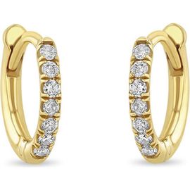 Zoë Chicco Zoë Chicco Small Diamond Pavé Hinge Huggie Earrings, 9mm