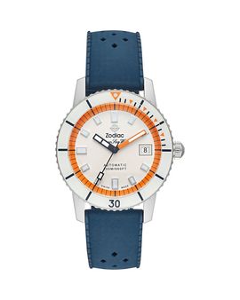 Zodiac Zodiac Compression Diver Automatic Rubber Strap Watch, 40mm