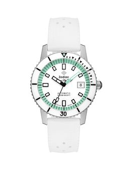 Zodiac Zodiac Compression Diver Automatic White Rubber Watch, 40mm