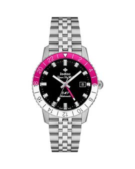 Zodiac Zodiac Gmt Automatic Stainless Steel Watch, 37mm