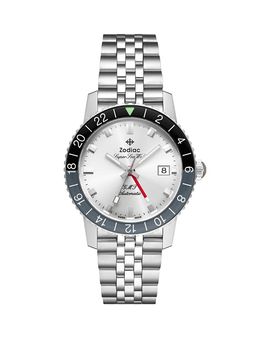 Zodiac Zodiac Gmt Automatic Stainless Steel Watch, 40mm