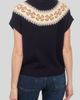 ZOE AND CLAIRE ZOE AND CLAIRE Fair Isle Yoke Short Sleeve Sweater - 2