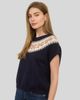 ZOE AND CLAIRE ZOE AND CLAIRE Fair Isle Yoke Short Sleeve Sweater - 3