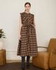 ZOE AND CLAIRE ZOE AND CLAIRE Plaid Sleeveless Tie Waist Midi Dress - 3