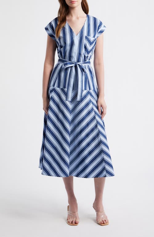 ZOE AND CLAIRE ZOE AND CLAIRE Stripe Tie Waist Maxi Dress