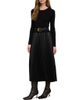 ZOE AND CLAIRE ZOE AND CLAIRE Twofer Belted Long Sleeve Midi Dress - 1