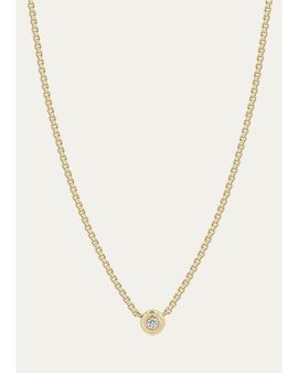 Zoe Chicco 14K Apron Bezel-Set Diamond Necklace