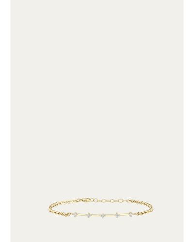 Zoe Chicco 14K Diamond 4-Prong Dash Bracelet