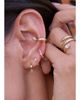Zoe Chicco 14K Diamond 4-Prong Dash Huggie Hoop Earrings - 2