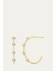 Zoe Chicco 14K Diamond 4-Prong Dash Medium Hoop Earrings - 1