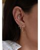Zoe Chicco 14K Diamond 4-Prong Dash Medium Hoop Earrings - 2