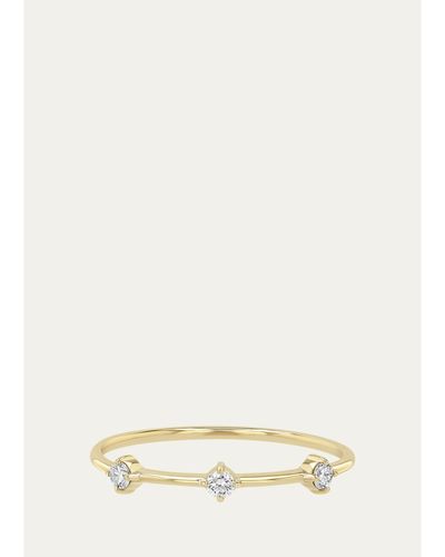 Zoe Chicco 14K Diamond 4-Prong Dash Ring