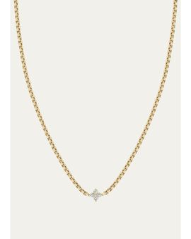 Zoe Chicco 14K Diamond Quad 1 Station Necklace, 2mm