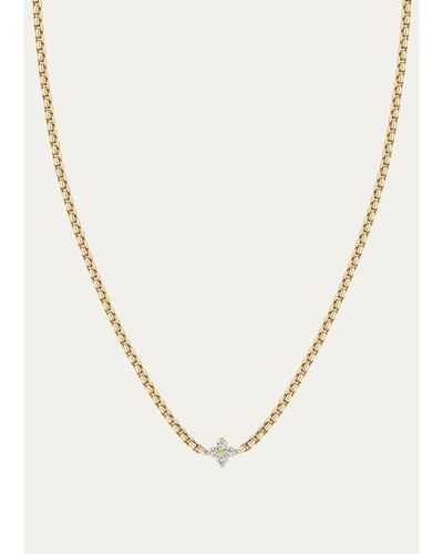 Zoe Chicco 14K Diamond Quad 1 Station Necklace, 2mm