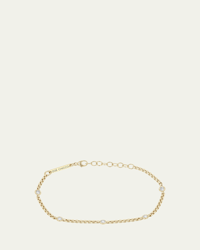 Zoe Chicco 14K Floating 5 Diamond Chain Bracelet