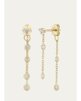 Zoe Chicco 14K Floating Diamond Double-Sided Drop Earrings