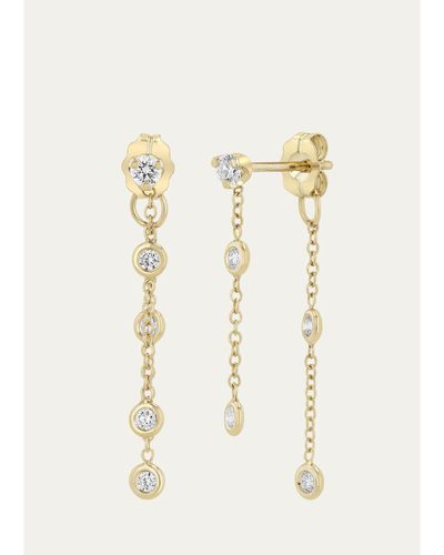 Zoe Chicco 14K Floating Diamond Double-Sided Drop Earrings