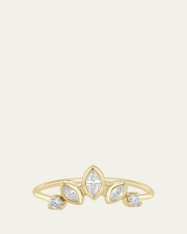 Zoe Chicco 14K Graduated Diamond Fan Ring