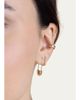 Zoe Chicco 14K Pave Diamond Thick Small Oval Hinge Huggie Hoop Earrings - 2
