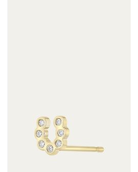 Zoe Chicco 14K Tiny Diamond Bezel Horseshoe Stud Earring, Single