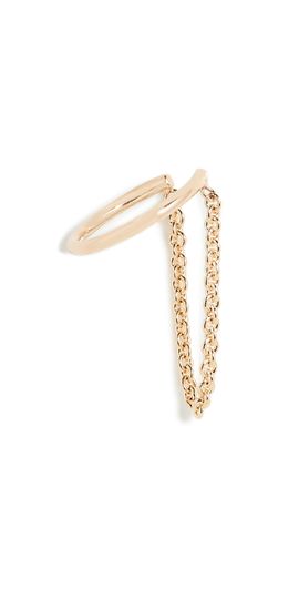 Zoe Chicco Zoe Chicco 14k Gold Draped Chain Ear Cuff Yellow Gold One