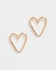 Zoe Chicco Zoe Chicco 14k Gold Open Heart Studs 14k Yellow Gold One - 2