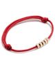 Zoe Chicco Zoe Chicco 14k Gold Rondelle Bead Paracord Bracelet Red One - 1