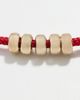 Zoe Chicco Zoe Chicco 14k Gold Rondelle Bead Paracord Bracelet Red One - 4
