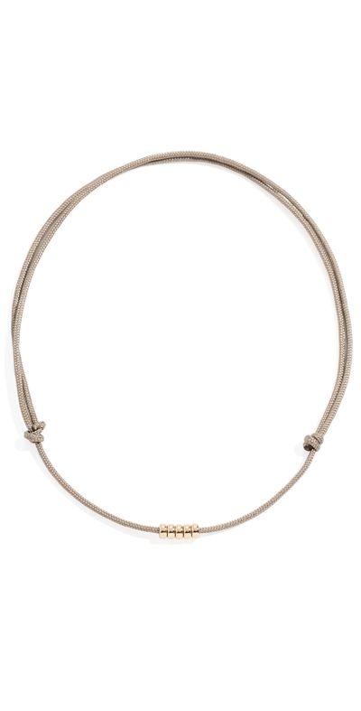 Zoe Chicco Zoe Chicco 14k Gold Rondelle Bead Paracord Necklace Brown One