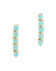 Zoe Chicco Zoe Chicco 14k Gold Turquoise Tennis Drop Earrings 14k Yellow Gold One - 1