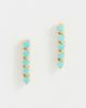Zoe Chicco Zoe Chicco 14k Gold Turquoise Tennis Drop Earrings 14k Yellow Gold One - 2