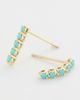 Zoe Chicco Zoe Chicco 14k Gold Turquoise Tennis Drop Earrings 14k Yellow Gold One - 4