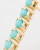 Zoe Chicco Zoe Chicco 14k Gold Turquoise Tennis Drop Earrings 14k Yellow Gold One - 5