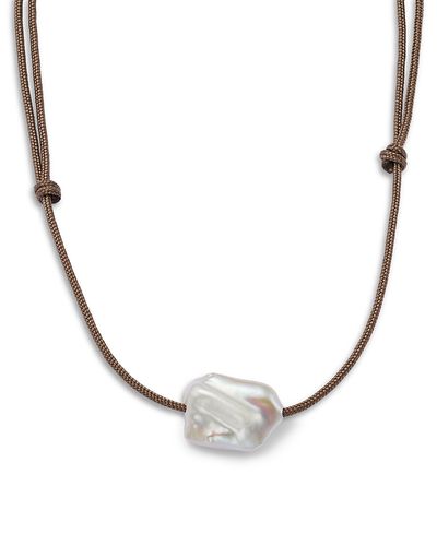 Zoe Chicco Zoe Chicco 14K Yellow Gold Cultured Freshwater Baroque Pearl Adjustable Pendant Necklace, 12-26