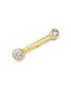 Zoe Chicco Zoe Chicco 14K Yellow Gold Diamond Barbell Single Stud, 0.045 tcw - 1