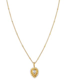 Zoe Chicco Zoe Chicco 14K Yellow Gold Diamond Bezel Beaded Pendant Necklace, 0.19 tcw