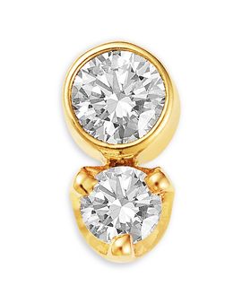 Zoe Chicco Zoe Chicco 14K Yellow Gold Diamond Double Bezel Single Stud Earring, 0.08 tcw