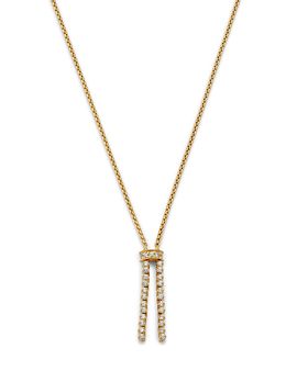 Zoe Chicco Zoe Chicco 14K Yellow Gold Diamond Double Strand Lariat Necklace, 0.44 tcw