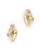 Zoe Chicco Zoe Chicco 14K Yellow Gold Diamond Graduated Bypass Huggie Hoop Earrings, 0.23 tcw - 1