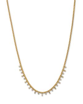 Zoe Chicco Zoe Chicco 14K Yellow Gold Diamond Round & Baguette Prong Set Collar Necklace, 0.46 tcw