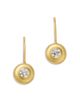 Zoe Chicco Zoe Chicco 14K Yellow Gold Diamond Solitaire Brushed Bezel Drop Earrings, 0.40 tcw - 1