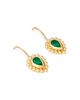 Zoe Chicco Zoe Chicco 14K Yellow Gold Emerald Bezel Beaded Drop Earrings - 3