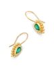Zoe Chicco Zoe Chicco 14K Yellow Gold Emerald Bezel Beaded Drop Earrings - 4