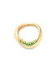 Zoe Chicco Zoe Chicco 14K Yellow Gold Emerald Graduated Wave Ring - 4