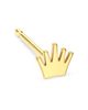 Zoe Chicco Zoe Chicco 14K Yellow Gold Itty Bitty Symbols Crown Single Stud Earring - 3