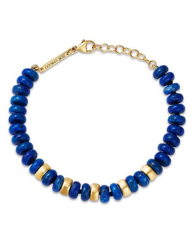 Zoe Chicco Zoe Chicco 14K Yellow Gold Lapis Rondelle Bead Bracelet