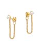 Zoe Chicco Zoe Chicco 14K Yellow Gold Natural Pearl Chain Stud Earrings - 1
